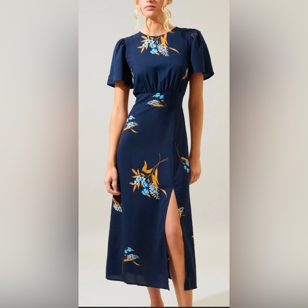 SUGARLIPS DUSK BLOOM FLORAL MIDI DRESS Women’s 3x. New with tags.